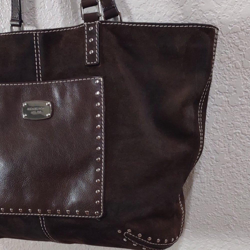 MICHAEL KORS Brown Studded Tote Bag - Picture 5 of 17